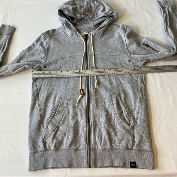 Adidas Neo gray Zip Up Hoodie women's small gorpcore athletic wardrobe essential - Picture 8 of 11